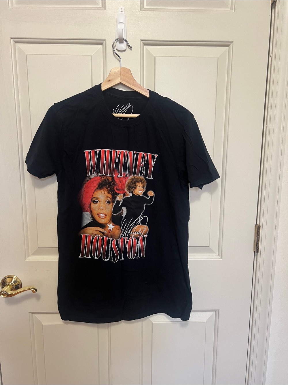 Nasty Gal Black Graphic Tee with Red Accent